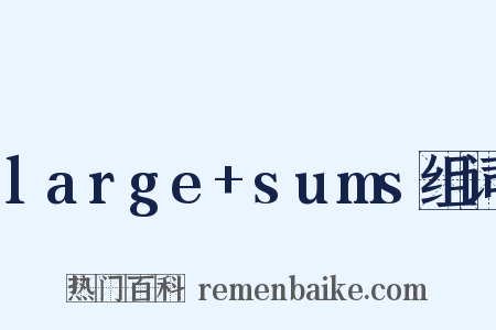 large+sums组词是什么意思的图片